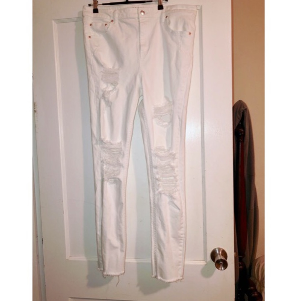 Wild fable ripped white jeans
